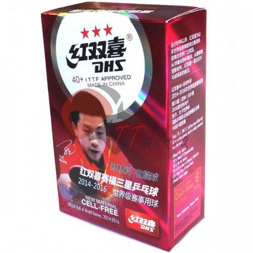 Мячи для настольного тенниса Double Happiness 40+мм. 3 зв. 6 шт., код: DHS10X3P